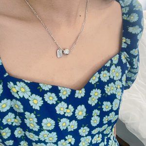 925 Stamp Party Necklace for Women Stylish Simplicity Lucky Pendant